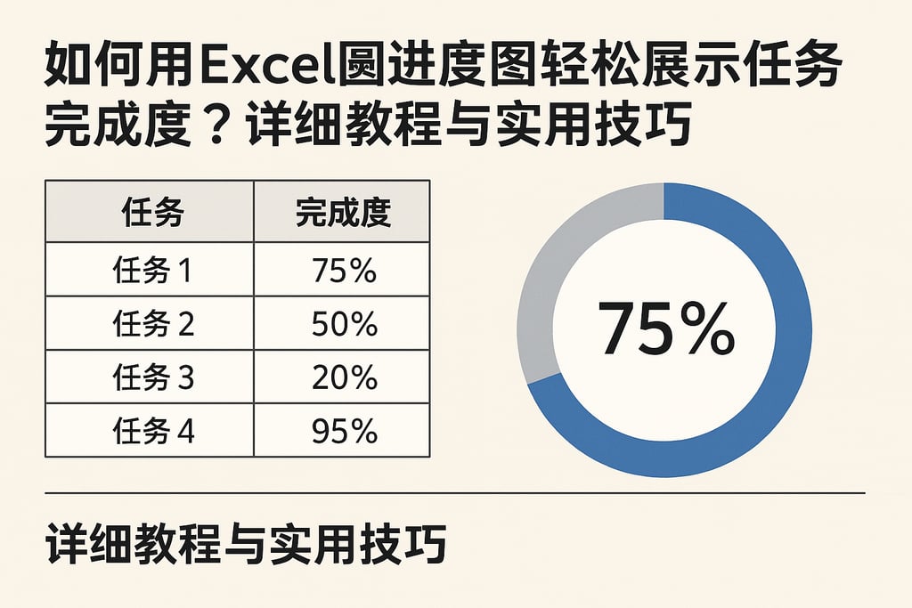 如何用excel圆进度图轻松展示任务完成度？详细教程与实用技巧