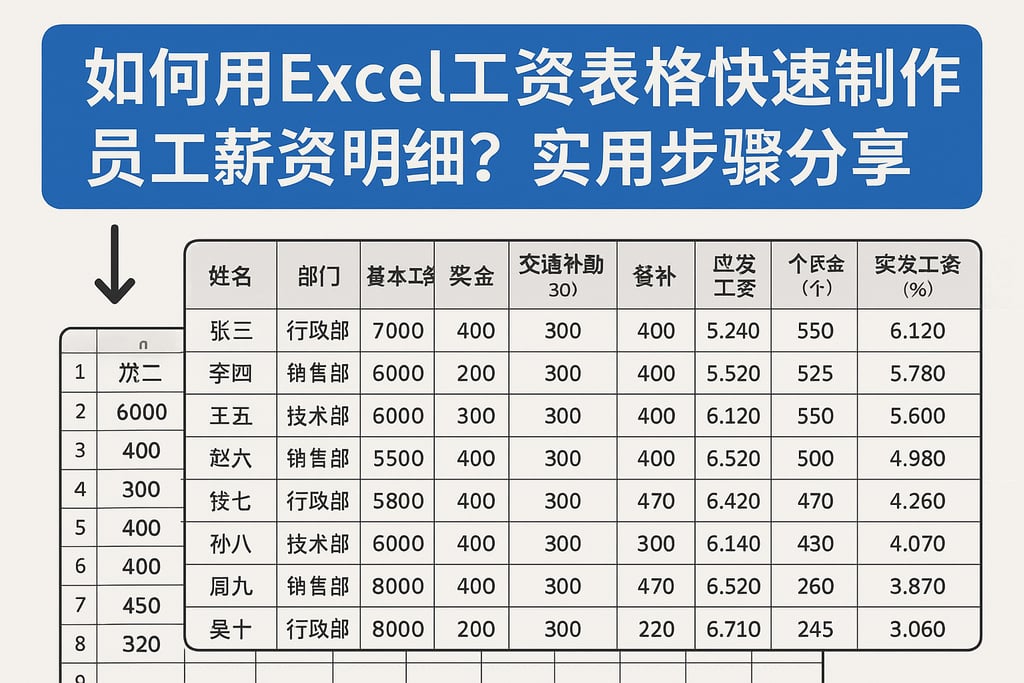 如何用excel工资表格快速制作员工薪资明细？实用步骤分享
