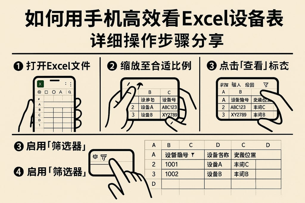 如何用手机高效看Excel设备信息，详细操作步骤分享