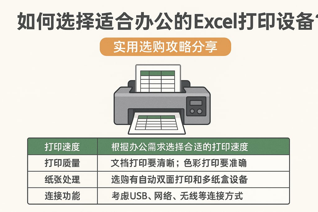 如何选择适合办公的excel打印设备？实用选购攻略分享