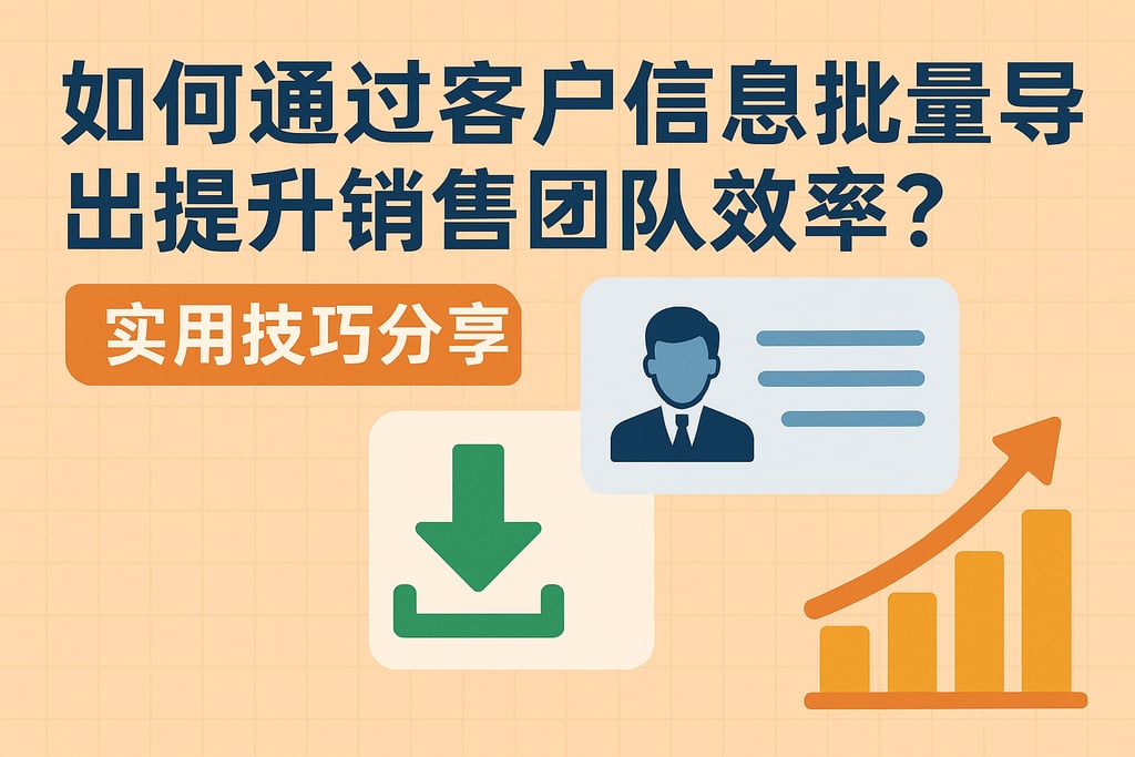 如何通过客户信息批量导出提升销售团队效率？实用技巧分享