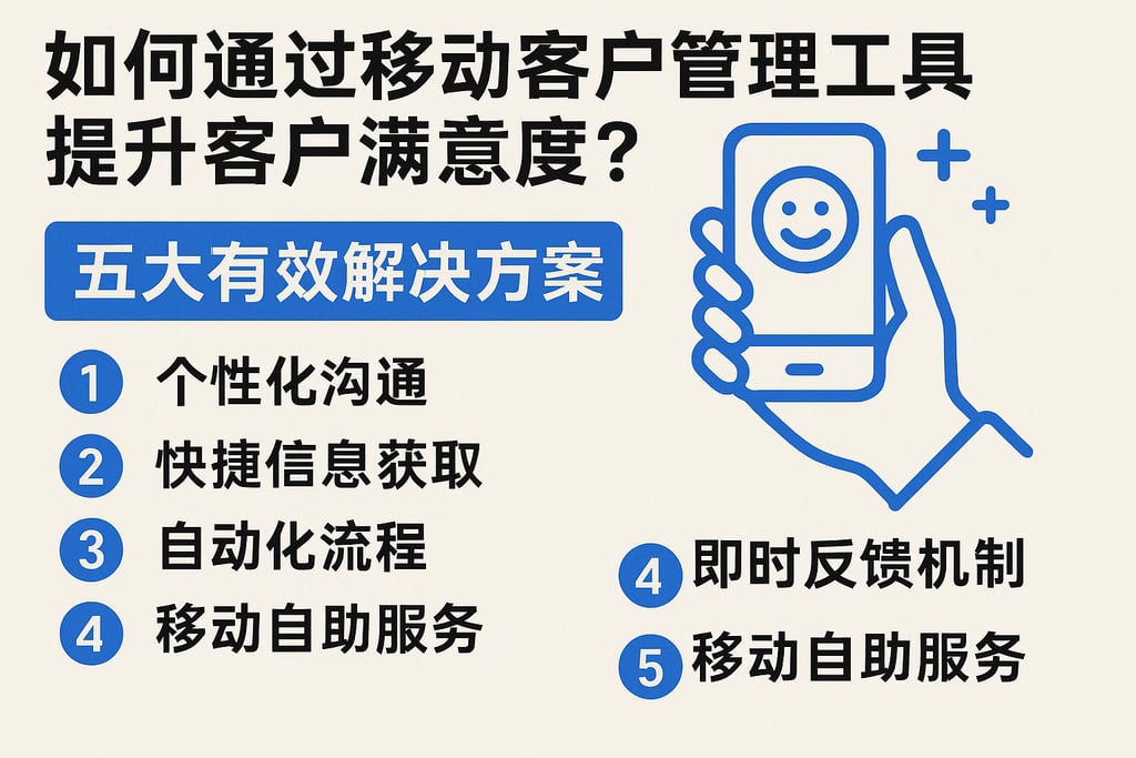 如何通过移动客户管理工具提升客户满意度？五大有效解决方案