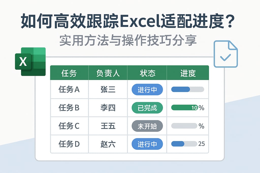 如何高效跟踪excel适配进度？实用方法与操作技巧分享