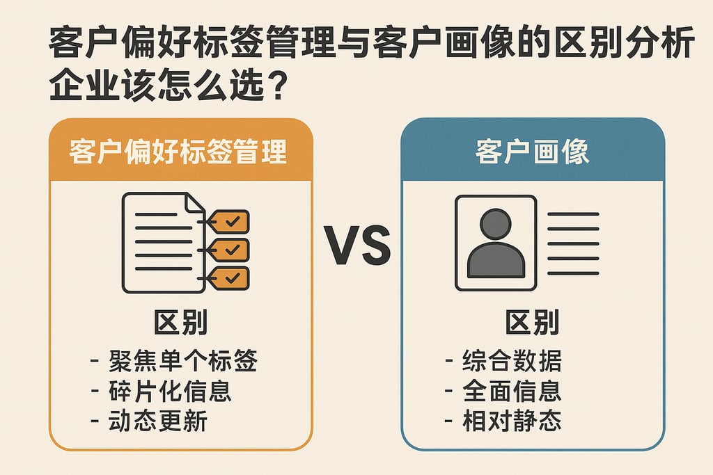 客户偏好标签管理与客户画像的区别分析，企业该怎么选？