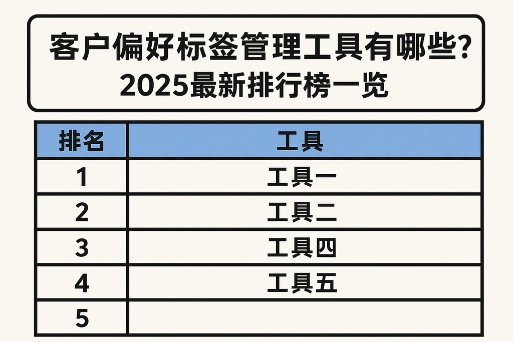 客户偏好标签管理工具有哪些？2025最新排行榜一览