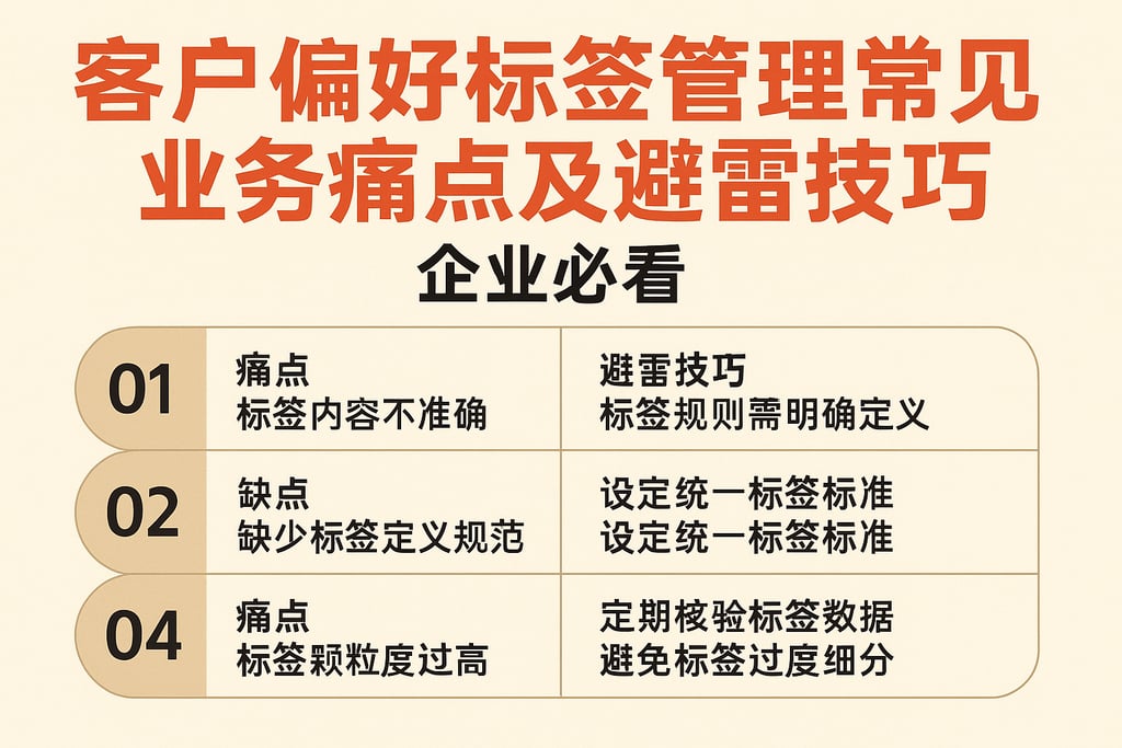 客户偏好标签管理常见业务痛点及避雷技巧，企业必看