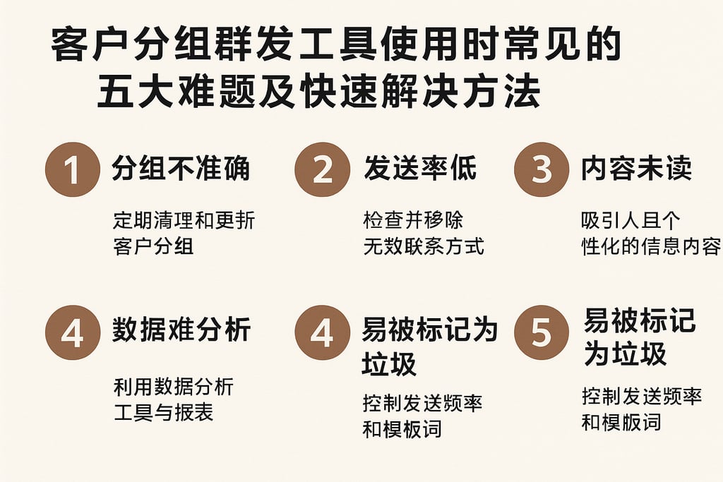 客户分组群发工具使用时常见的五大难题及快速解决方法
