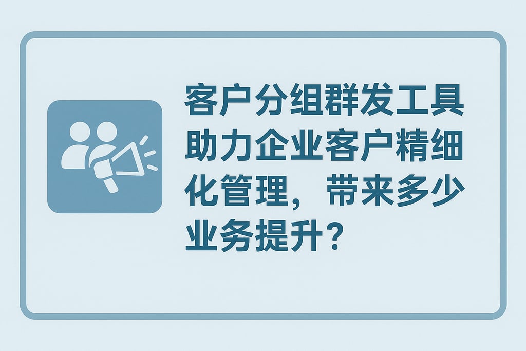 客户分组群发工具助力企业客户精细化管理，带来多少业务提升？