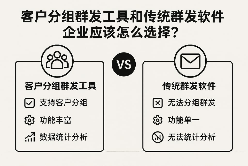 客户分组群发工具和传统群发软件对比，企业应该怎么选择？