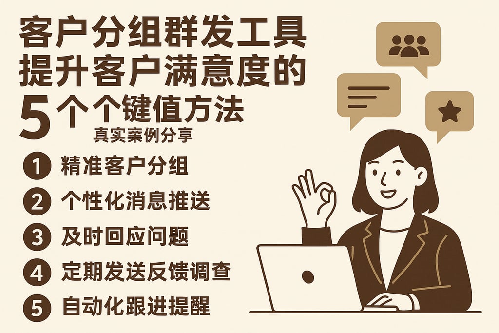 客户分组群发工具提升客户满意度的5个关键方法，真实案例分享
