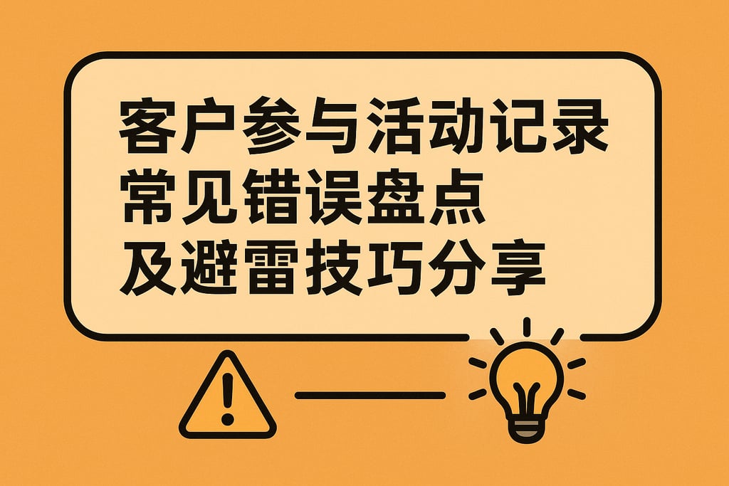 客户参与活动记录常见错误盘点及避雷技巧分享
