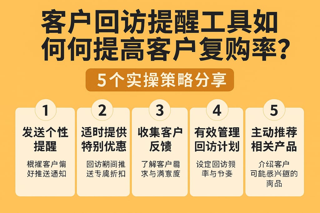 客户回访提醒工具如何提高客户复购率？5个实操策略分享