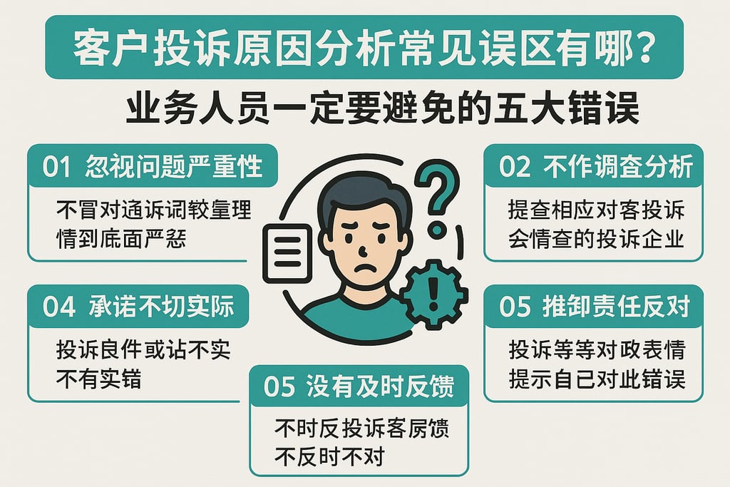 客户投诉原因分析常见误区有哪些？业务人员一定要避免的五大错误