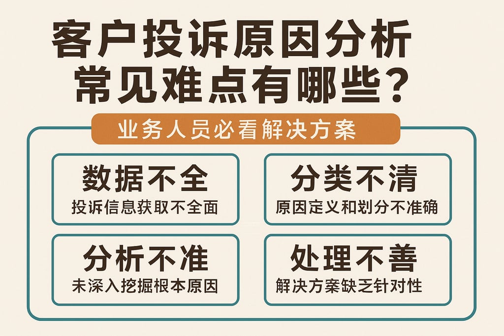 客户投诉原因分析常见难点有哪些？业务人员必看解决方案