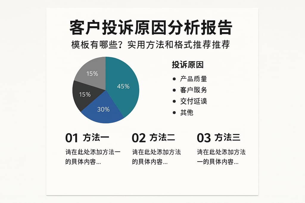客户投诉原因分析报告模板有哪些？实用方法和格式推荐