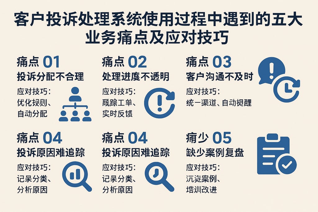 客户投诉处理系统使用过程中遇到的五大业务痛点及应对技巧