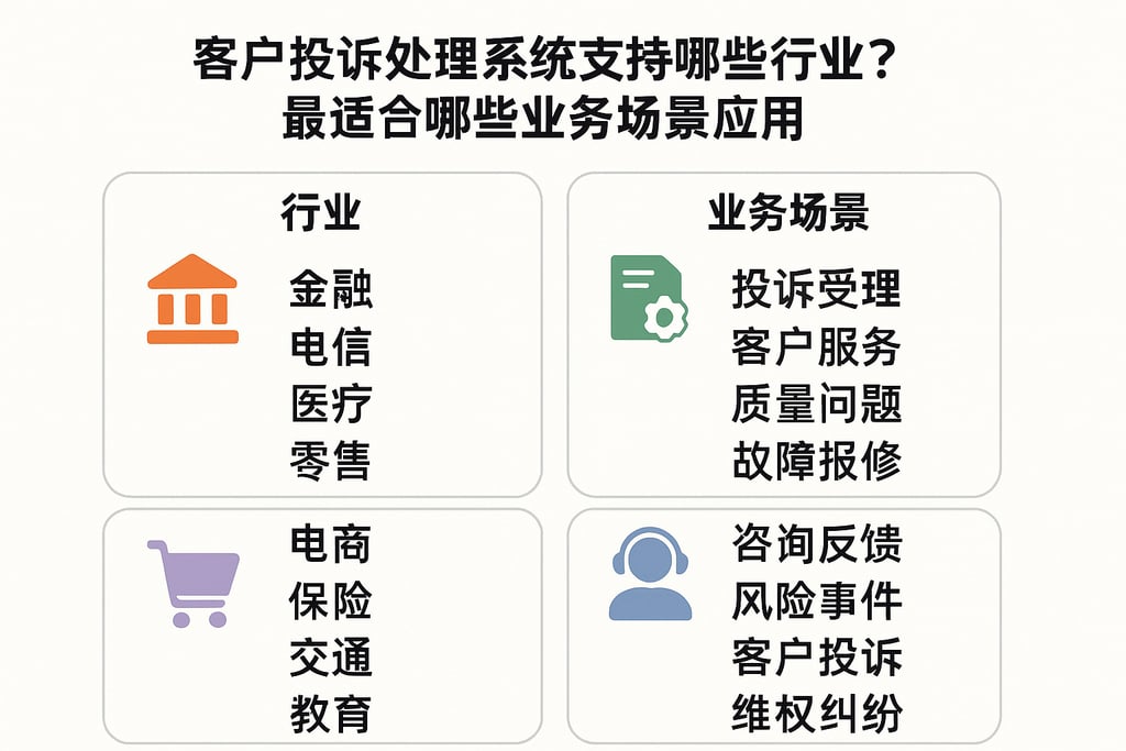 客户投诉处理系统支持哪些行业？最适合哪些业务场景应用