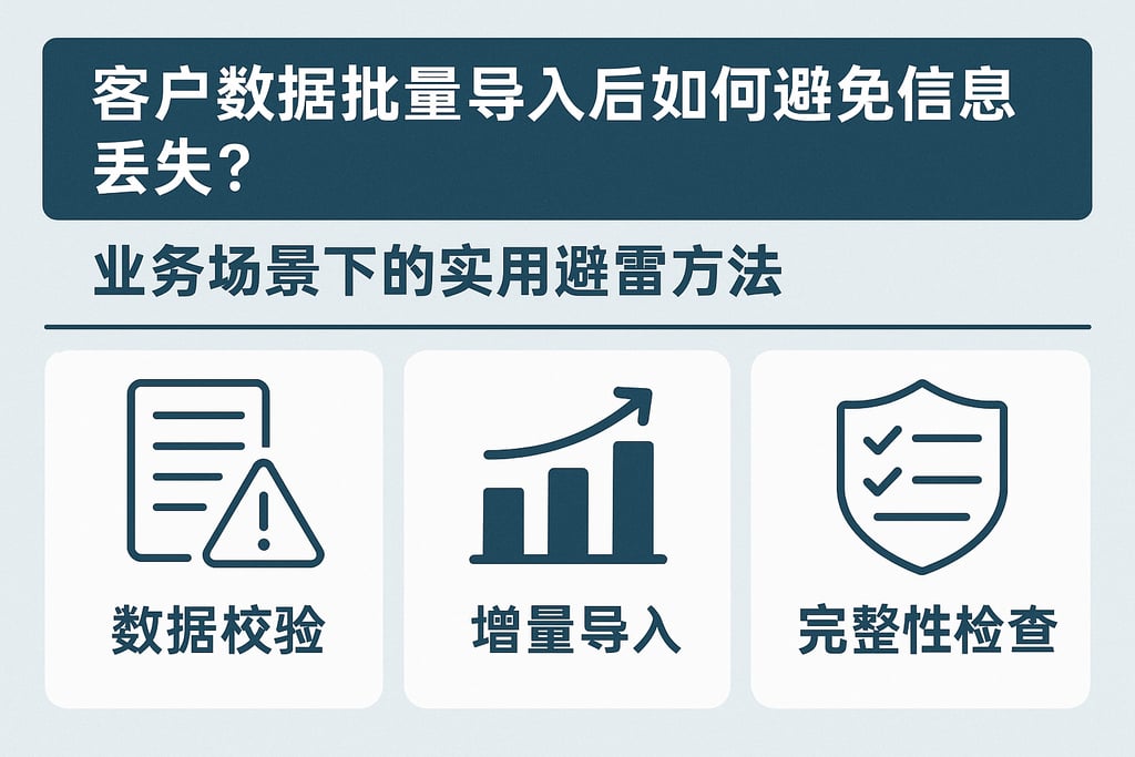 客户数据批量导入后如何避免信息丢失？业务场景下的实用避雷方法