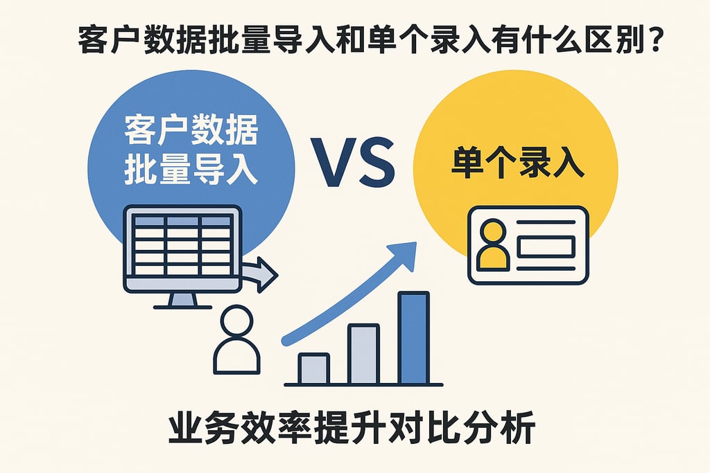客户数据批量导入和单个录入有什么区别？业务效率提升对比分析