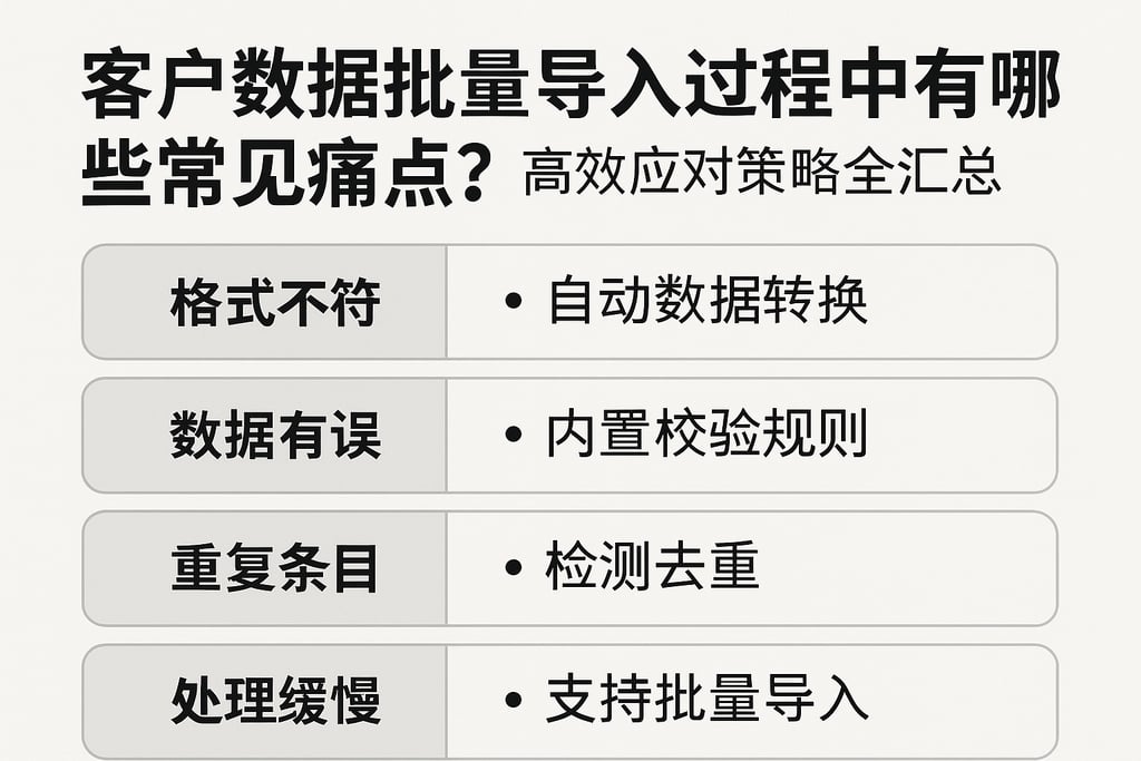 客户数据批量导入过程中有哪些常见痛点？高效应对策略全汇总
