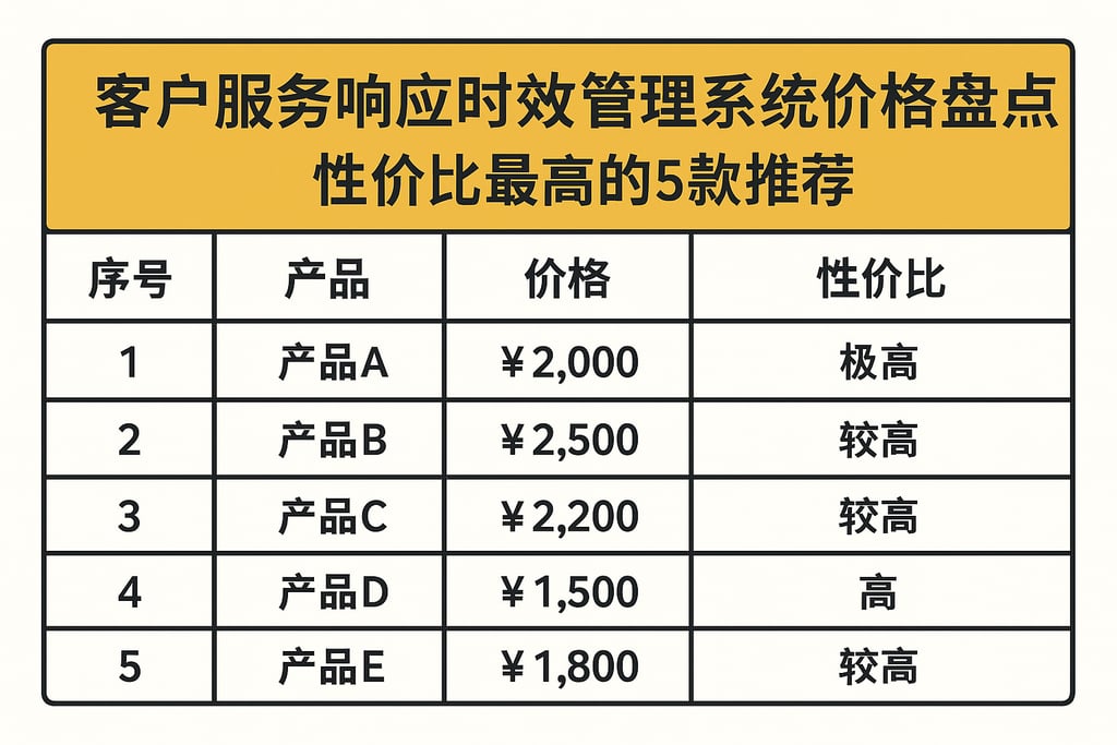客户服务响应时效管理系统价格盘点，性价比最高的5款推荐