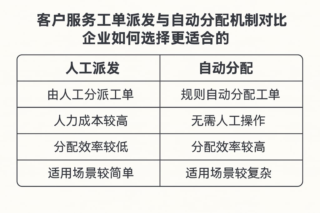 客户服务工单派发与自动分配机制对比，企业如何选择更适合的