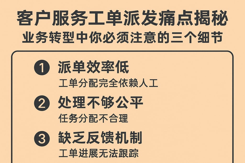 客户服务工单派发痛点揭秘，业务转型中你必须注意的三个细节