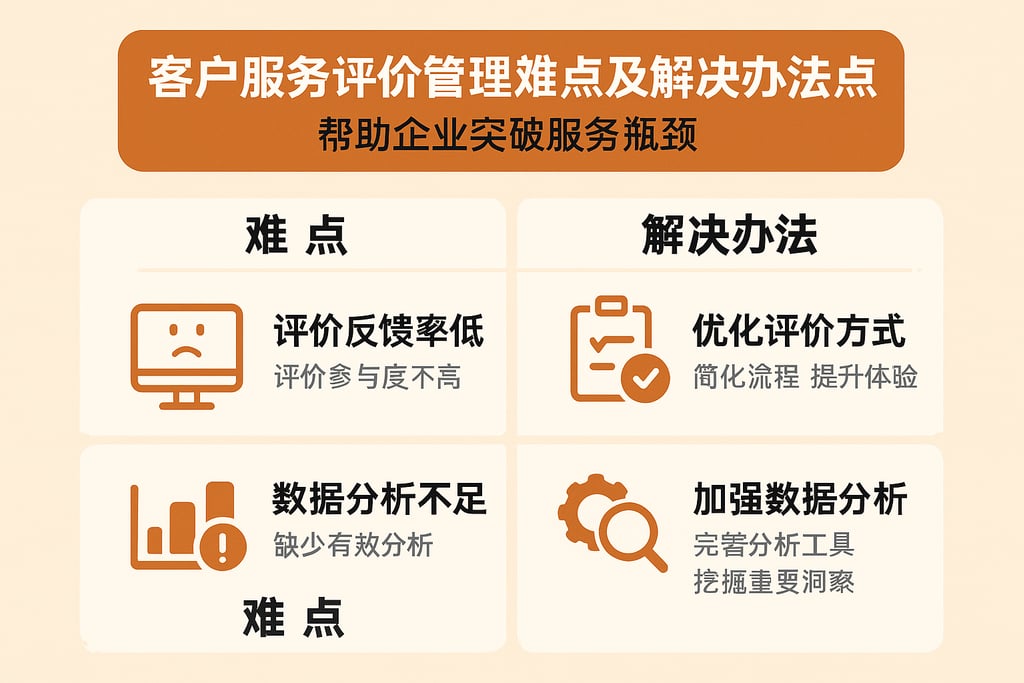 客户服务评价管理难点及解决办法盘点，帮助企业突破服务瓶颈