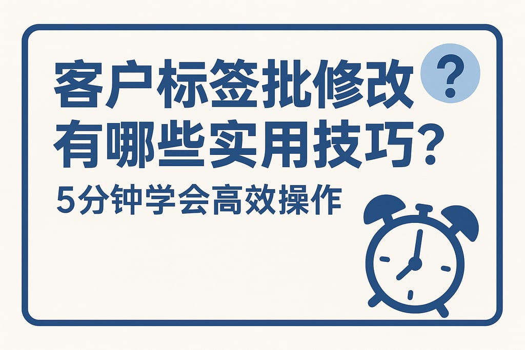 客户标签批量修改有哪些实用技巧？5分钟学会高效操作