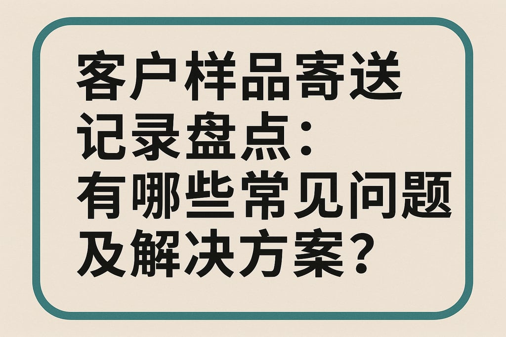 客户样品寄送记录盘点：有哪些常见问题及解决方案？