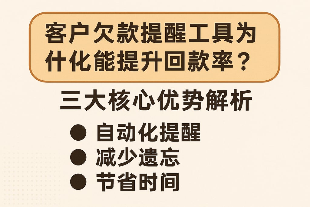 客户欠款提醒工具为什么能提升回款率？三大核心优势解析