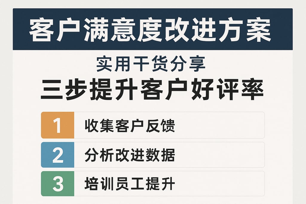 客户满意度改进方案实用干货分享，三步提升客户好评率
