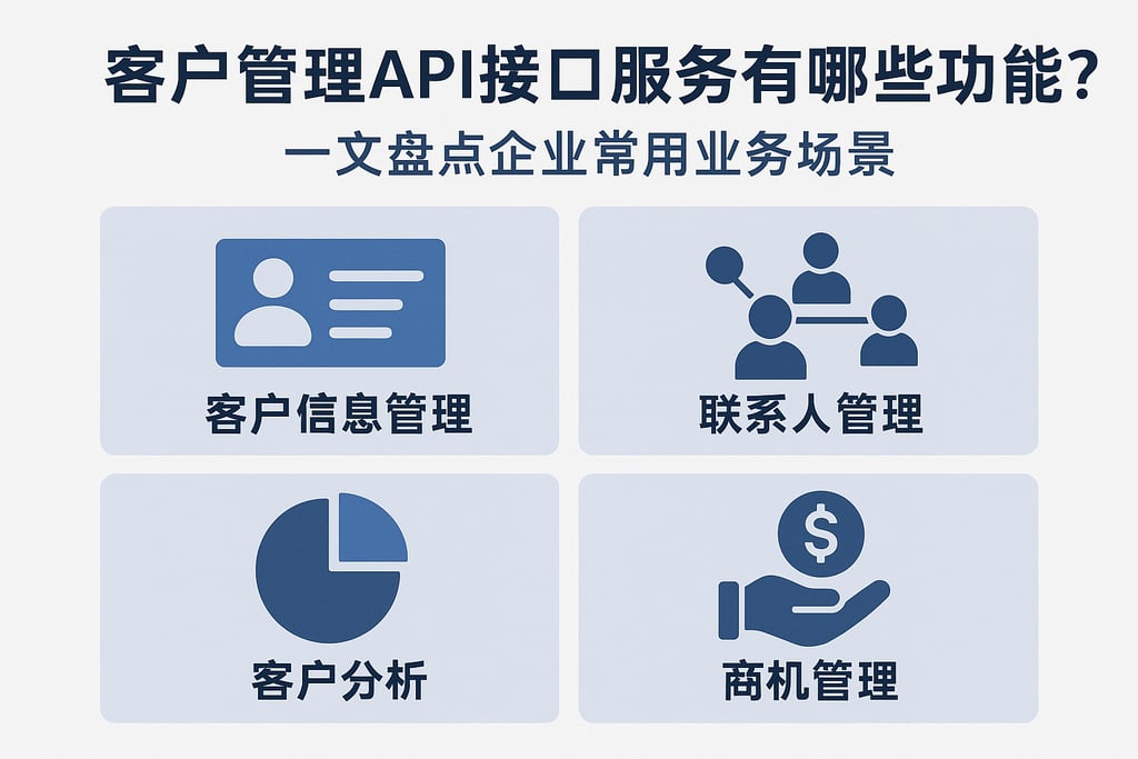 客户管理API接口服务有哪些功能？一文盘点企业常用业务场景