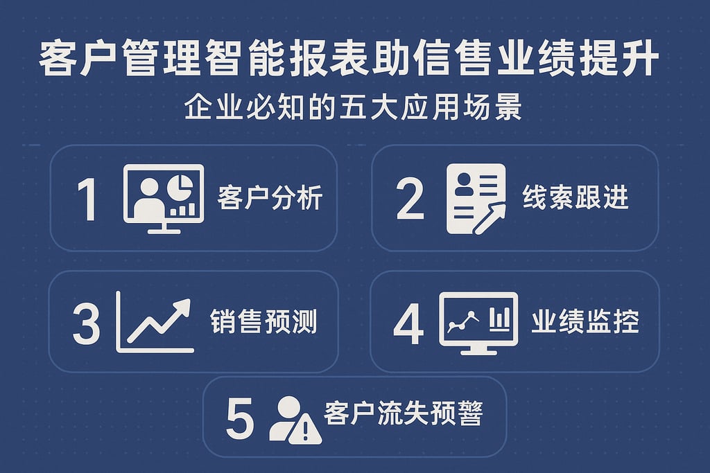 客户管理智能报表助力销售业绩提升，企业必知的五大应用场景