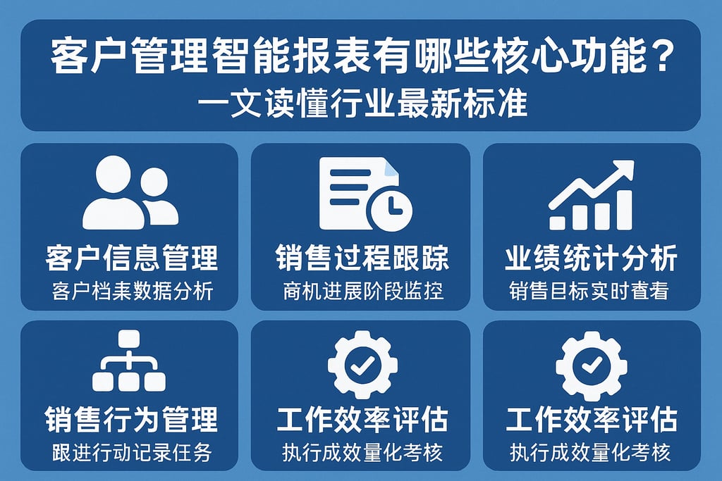 客户管理智能报表有哪些核心功能？一文读懂行业最新标准