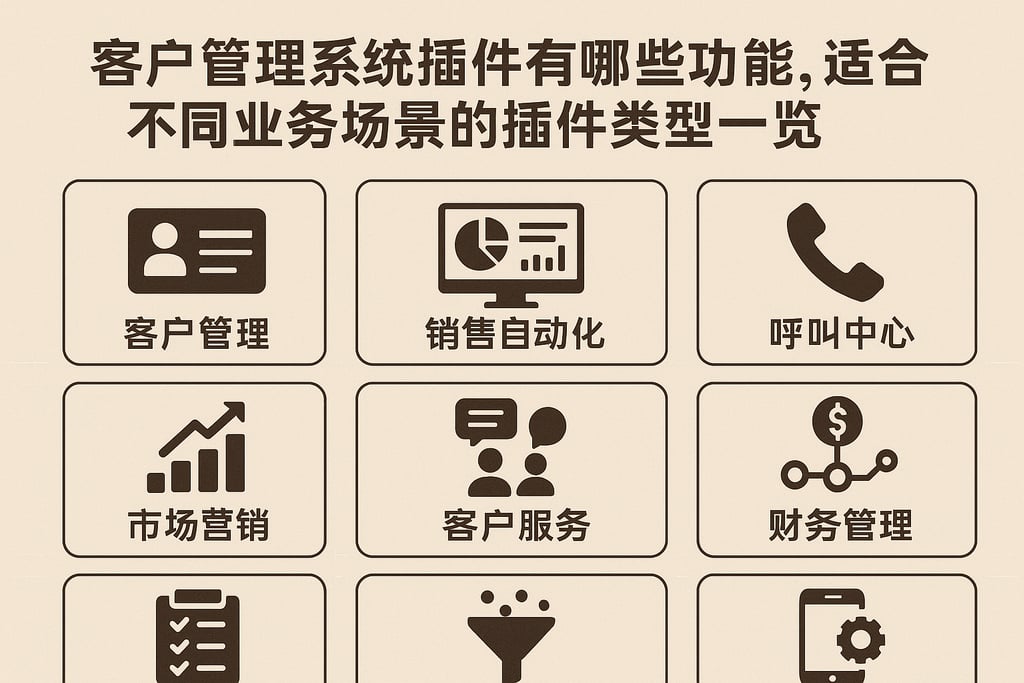 客户管理系统插件有哪些功能，适合不同业务场景的插件类型一览