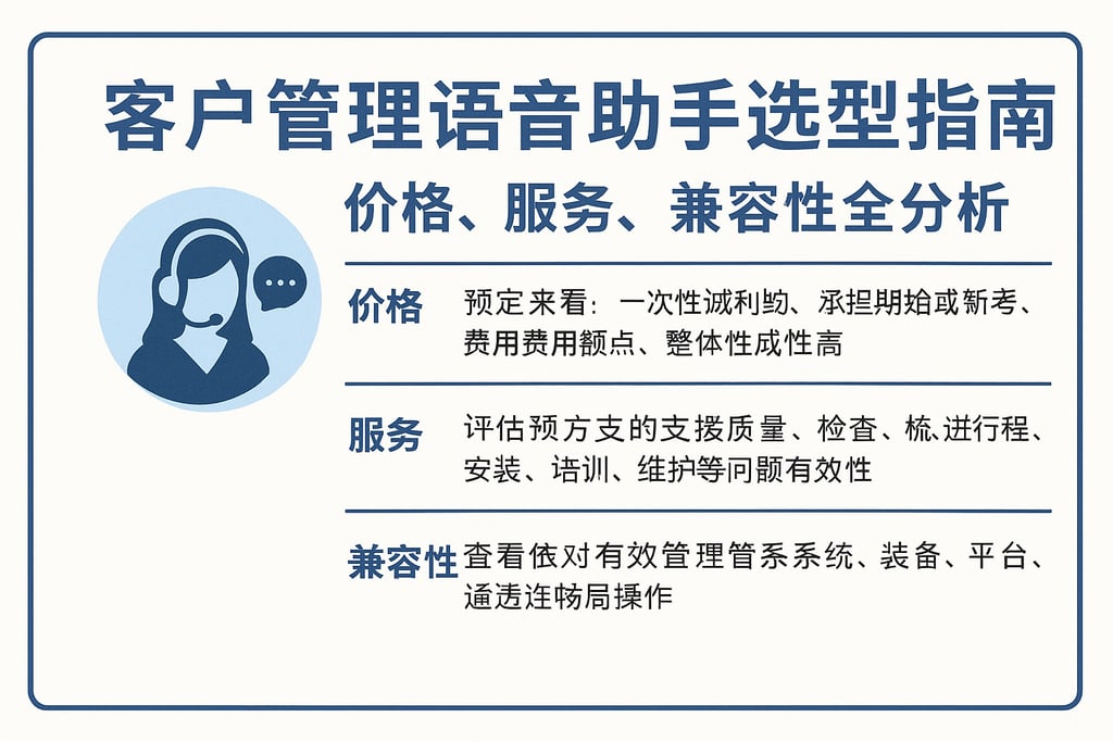 客户管理语音助手选型指南：价格、服务、兼容性全分析