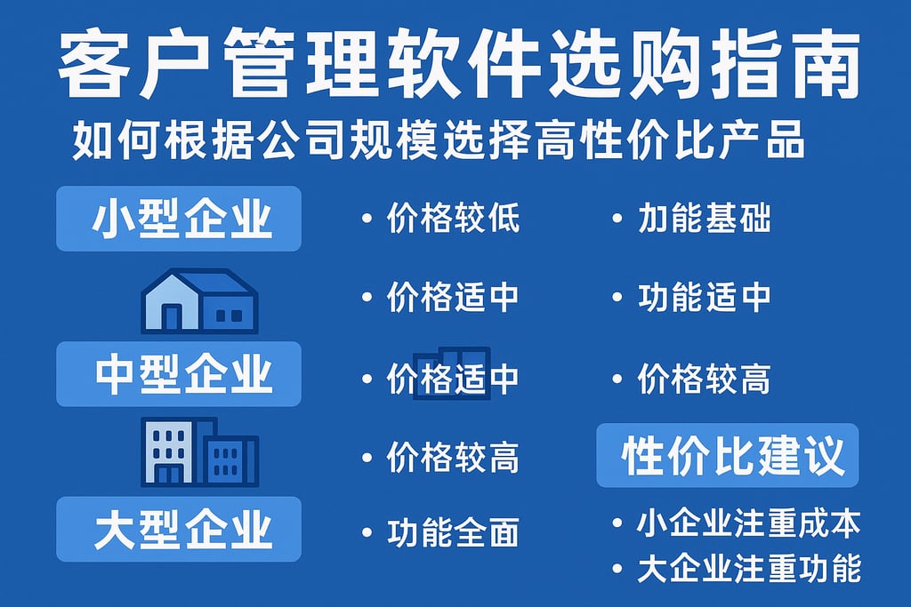 客户管理软件选购指南：如何根据公司规模选择高性价比产品