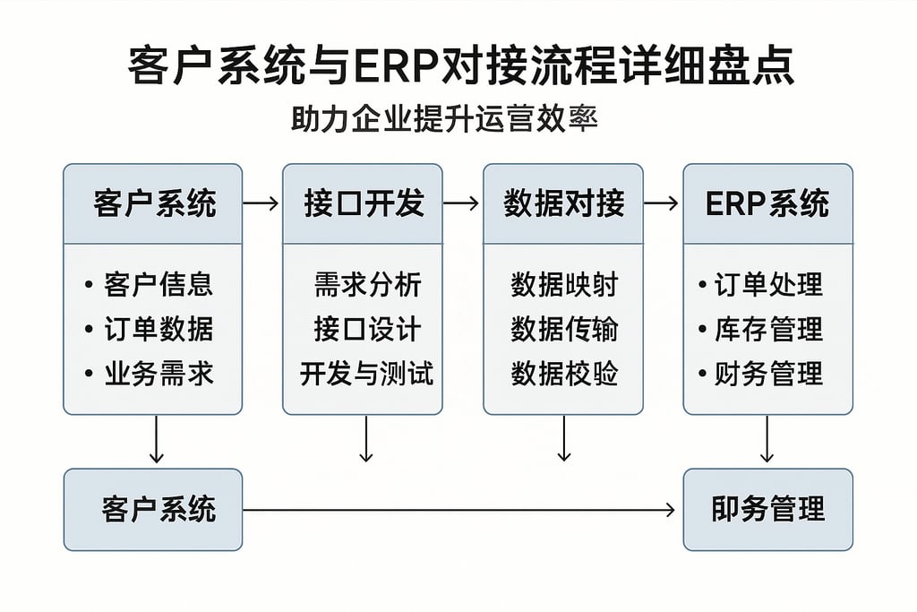 客户系统与ERP对接流程详细盘点，助力企业提升运营效率