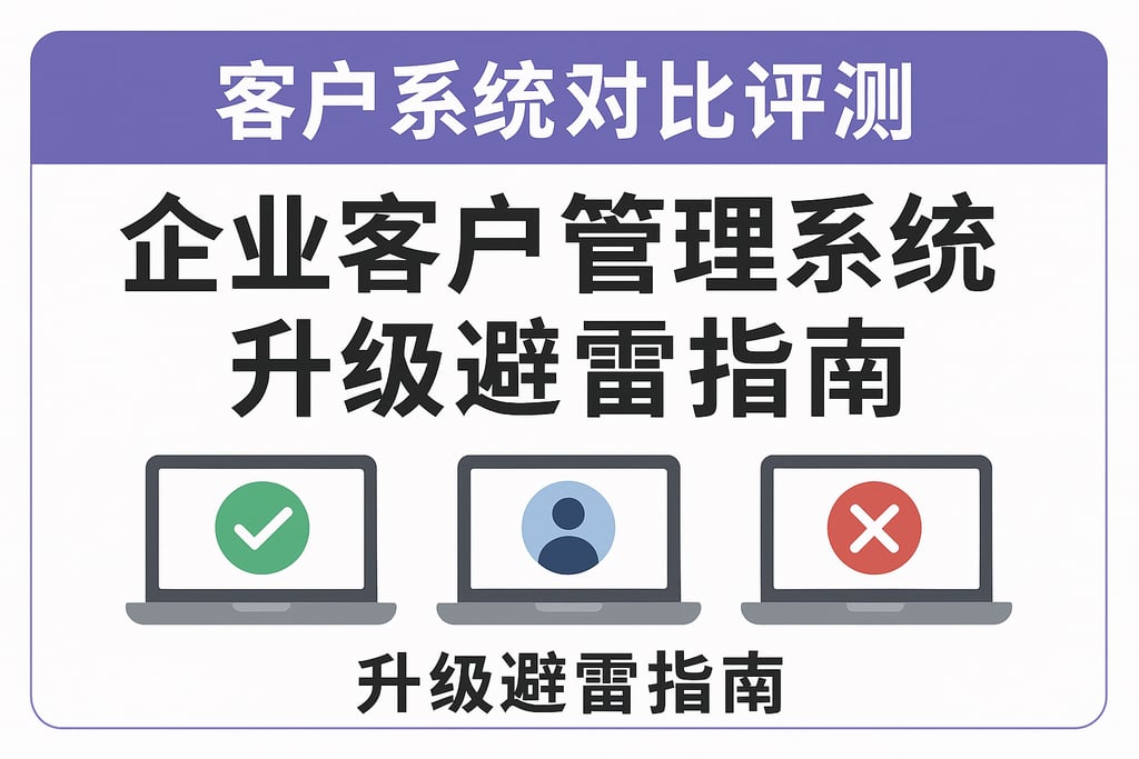 客户系统对比评测：企业客户管理系统升级避雷指南