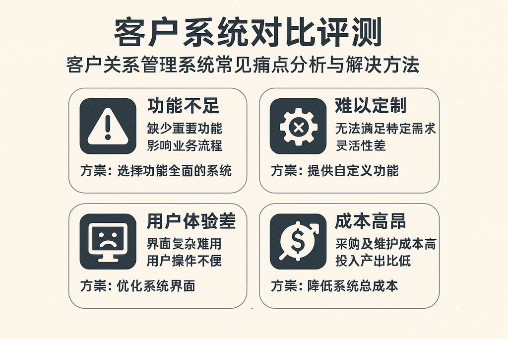 客户系统对比评测：客户关系管理系统常见痛点分析与解决方法