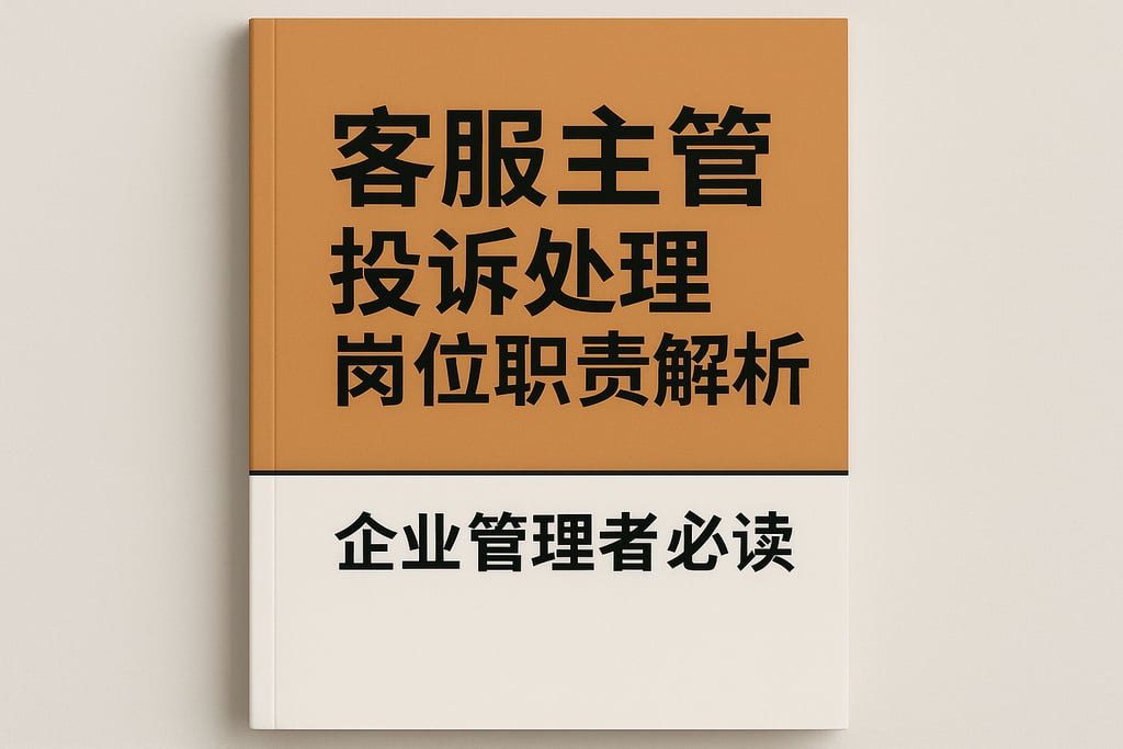 客服主管投诉处理岗位职责解析，企业管理者必读