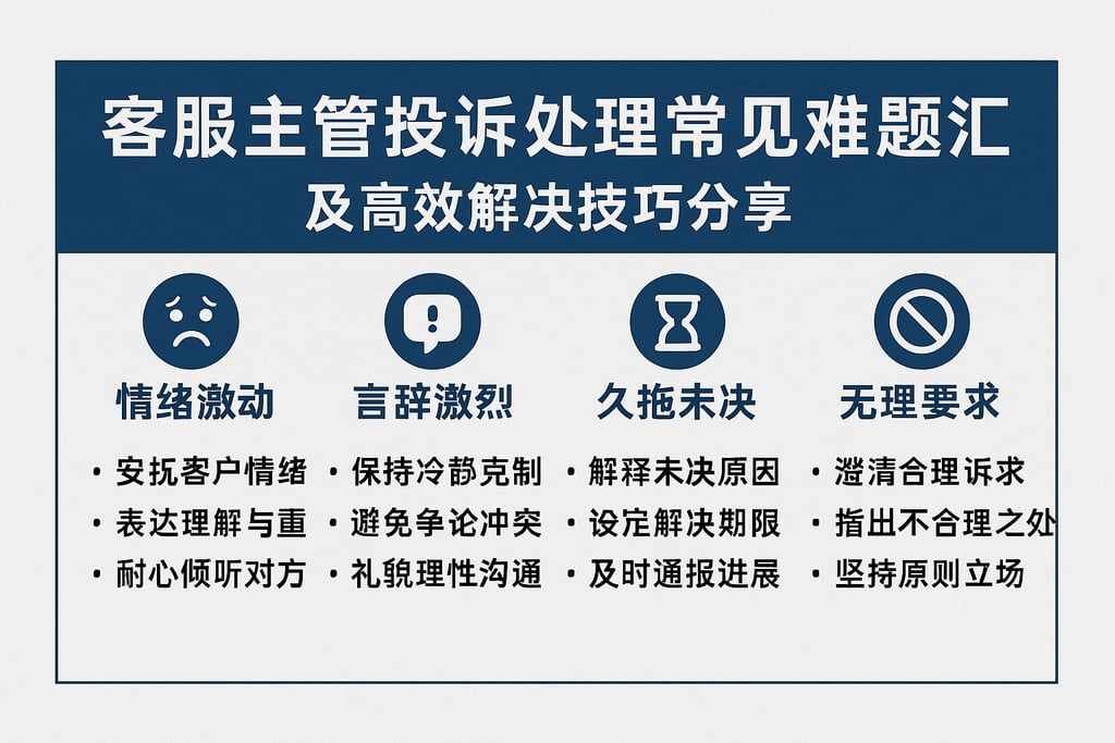 客服主管投诉处理常见难题汇总及高效解决技巧分享