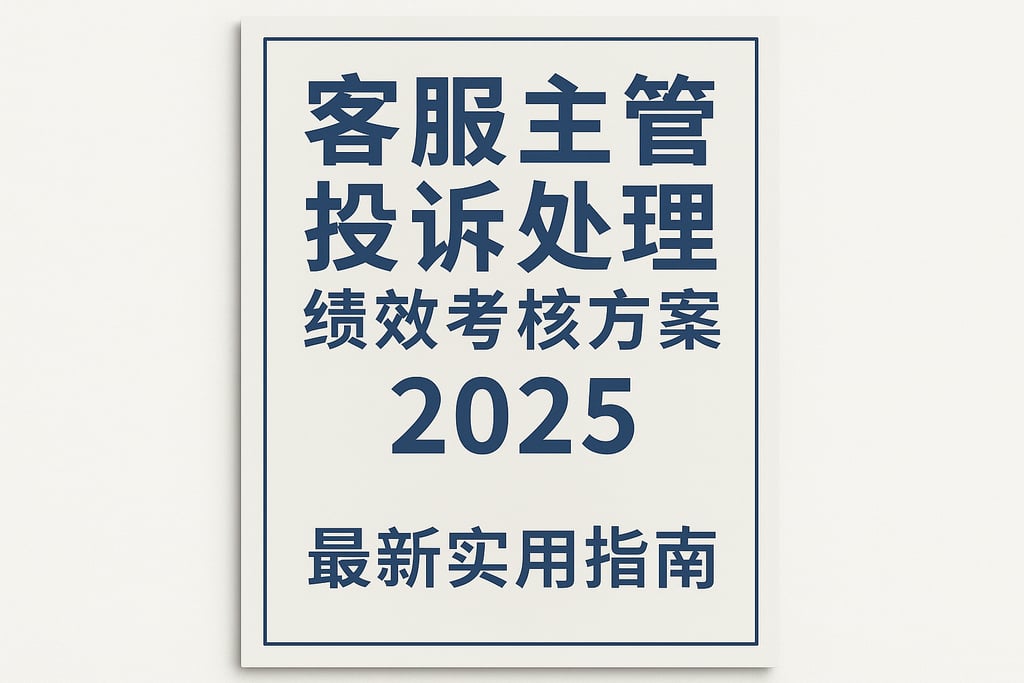客服主管投诉处理绩效考核方案2025最新实用指南