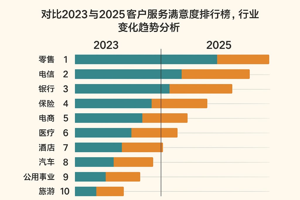 对比2023与2025客户服务满意度排行榜，行业变化趋势分析