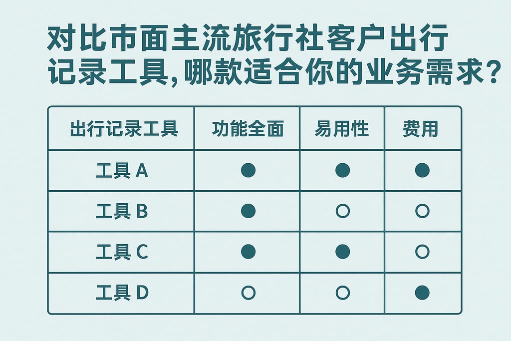 对比市面主流旅行社客户出行记录工具，哪款适合你的业务需求？