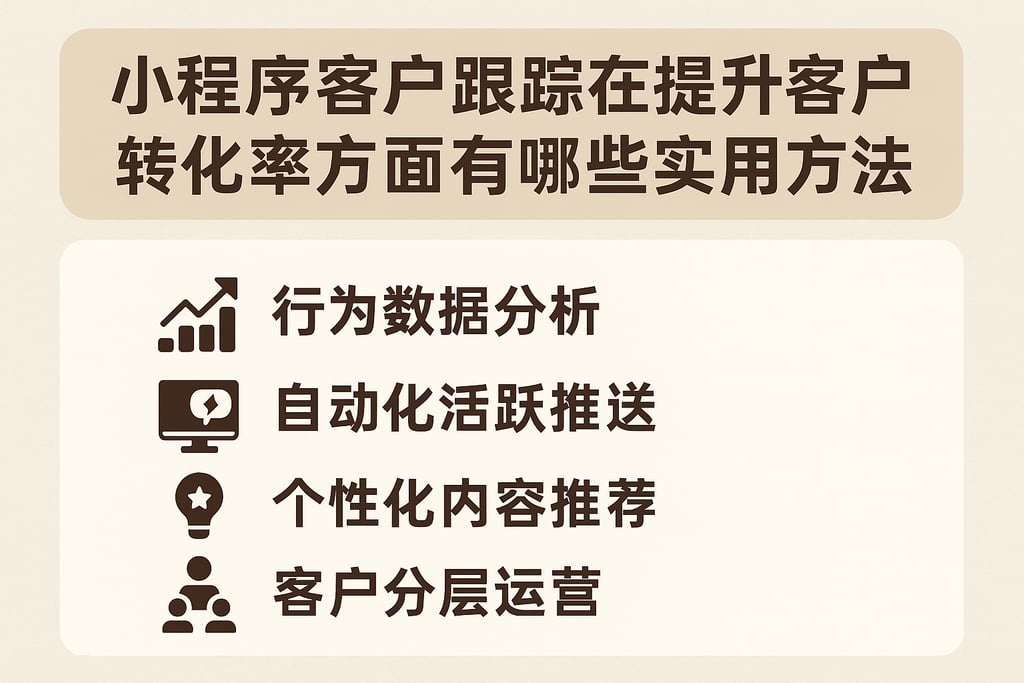 小程序客户跟踪在提升客户转化率方面有哪些实用方法？