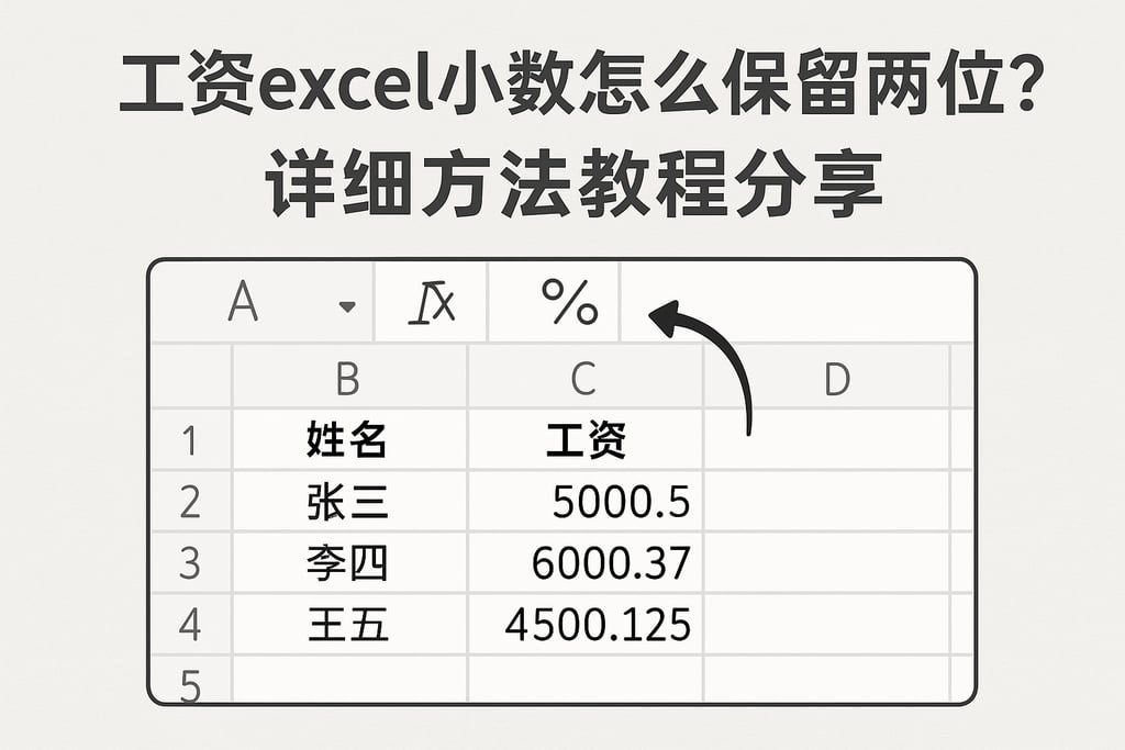 工资excel小数怎么保留两位？详细方法教程分享