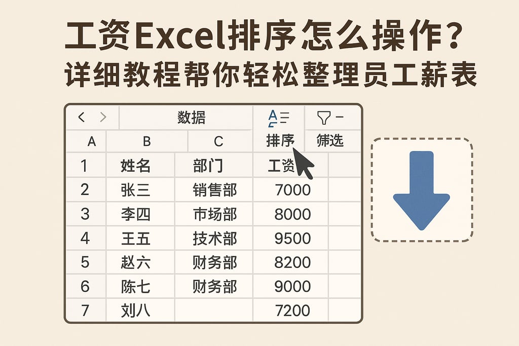 工资excel排序怎么操作？详细教程帮你轻松整理员工薪资表