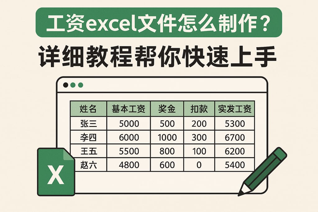 工资excel文件怎么制作？详细教程帮你快速上手